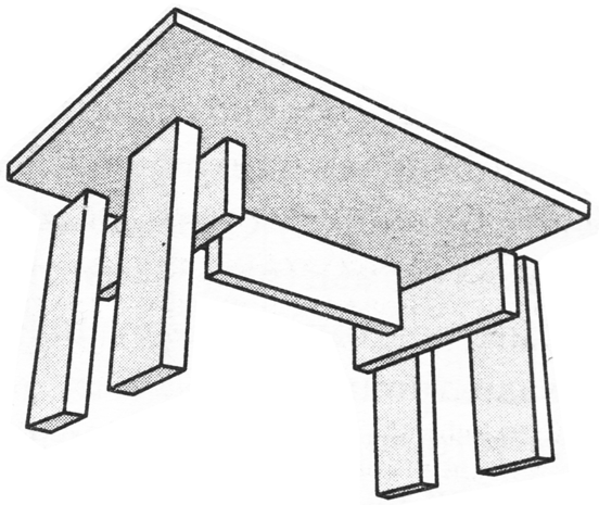 Простейшая дачная скамейка