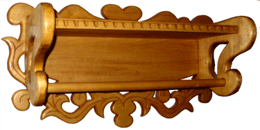 Деревянная полка для полотенец резьба по дереву