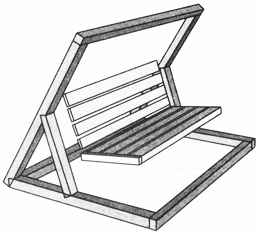 Оригинальные качели-диван