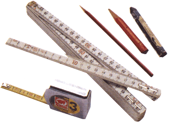 Складной метр и металлическая рулетка