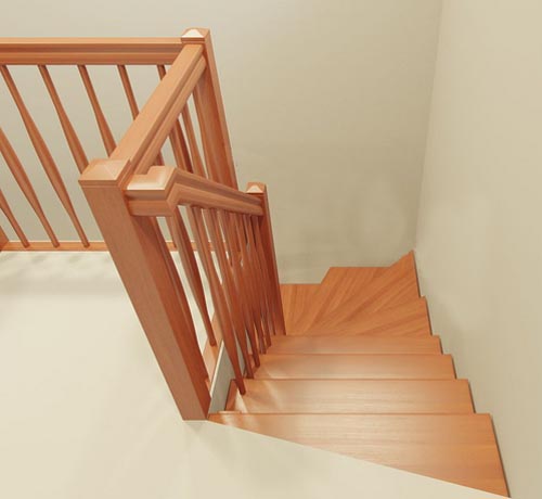 Установка лестницы в помещении маленькой площади