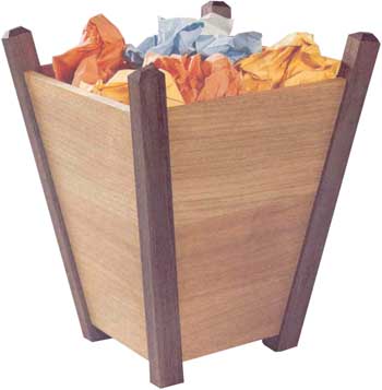 Корзина для бумаги из древесины своими руками для офиса