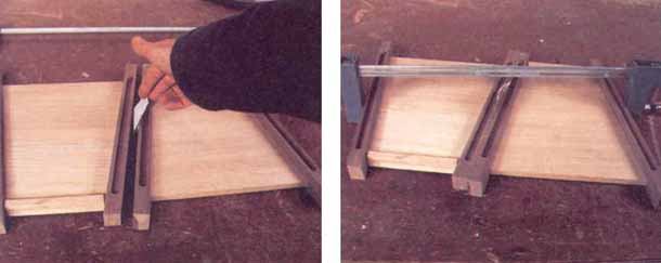 Крепить суживающиеся детали корзины