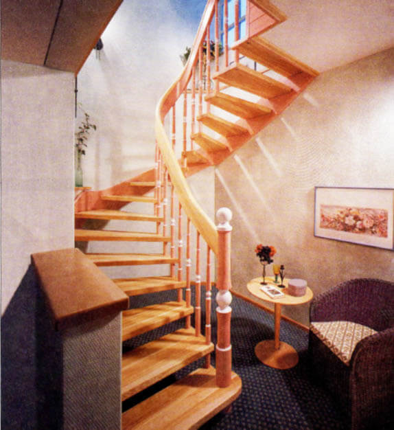 Лестница с настенной тетивой