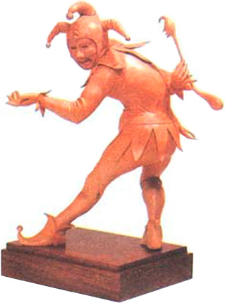 Шут резьба из натуральной древесины