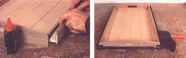 Сожмите поднос струбциной