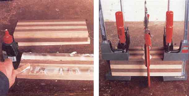 склейте панели деревянные