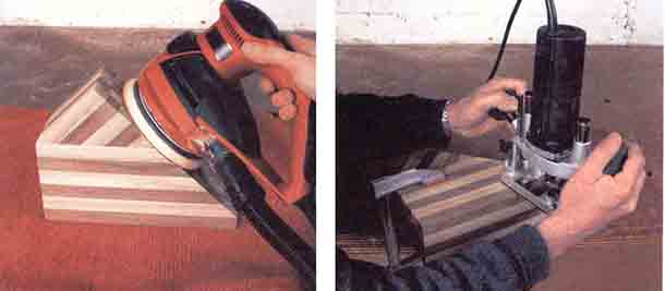 Шлифуем подставку под ножи