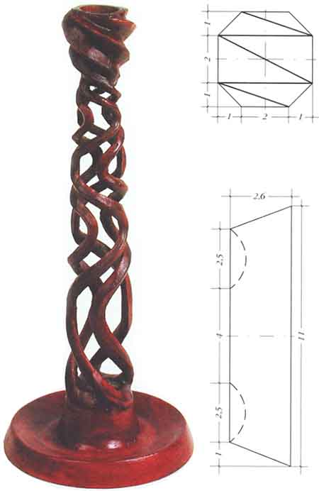 Прорезной подсвечник. Один из вариантов вариационной разметки стойки