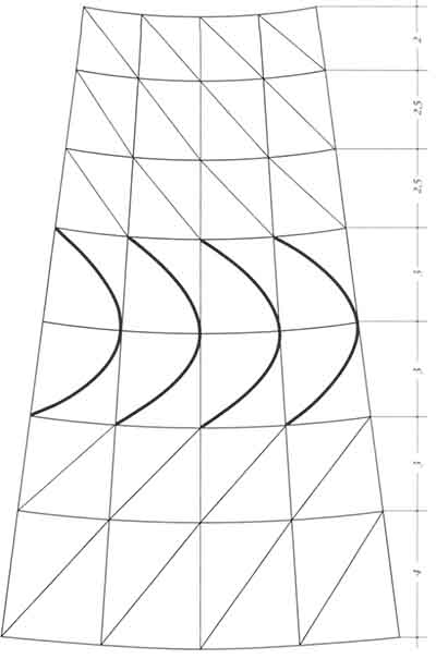 Схема разметки стойки подсвечника