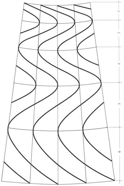 Схема разметки стойки подсвечника