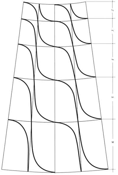 Схема разметки стойки подсвечника