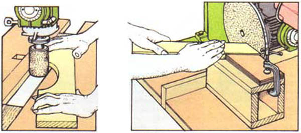 Шлифование криволинейной кромки