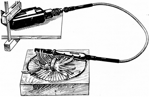 Подсоединение гибкого вала к дрели