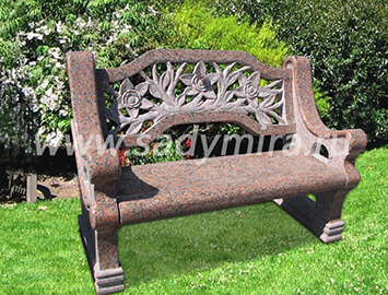 каменная скамейка со спинкой купить