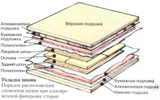 Укладка шпона