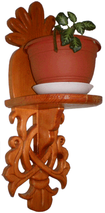 Полка под цветы, материал липа