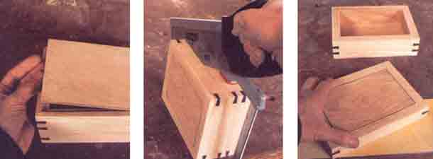 Осторожно выпилите дно шкатулки по размеру