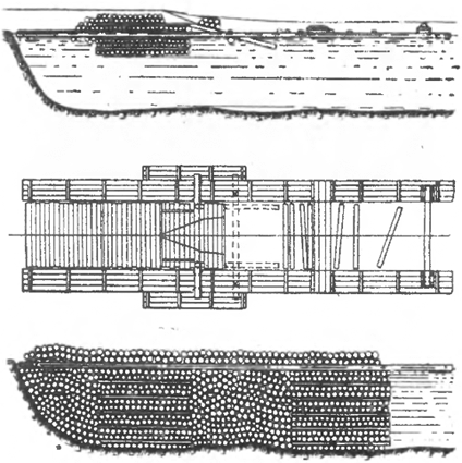 Подводный штабель лесоматериалов