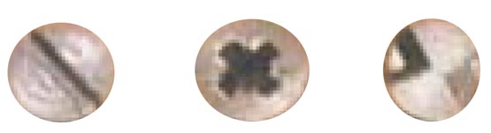 Шлицы шурупов