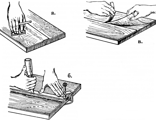 Схема фанерирования в притирку