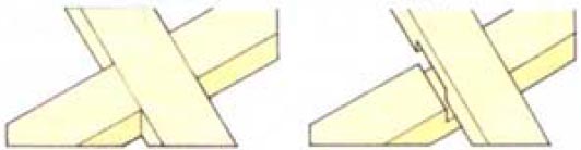 Косое соединение вполдерева