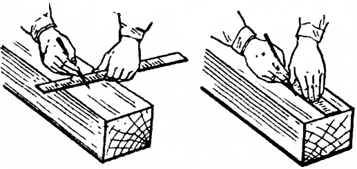 Нанесение осевых линий для сверления