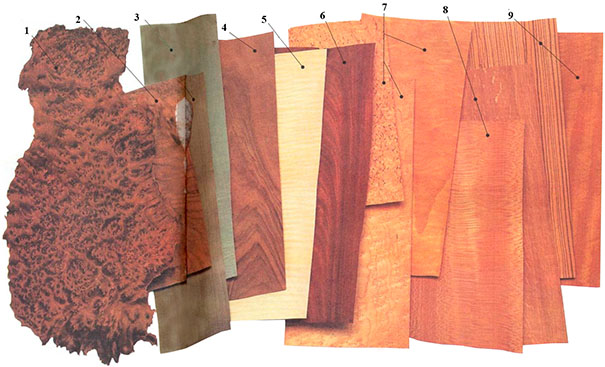 Типы шпона в серийном производстве