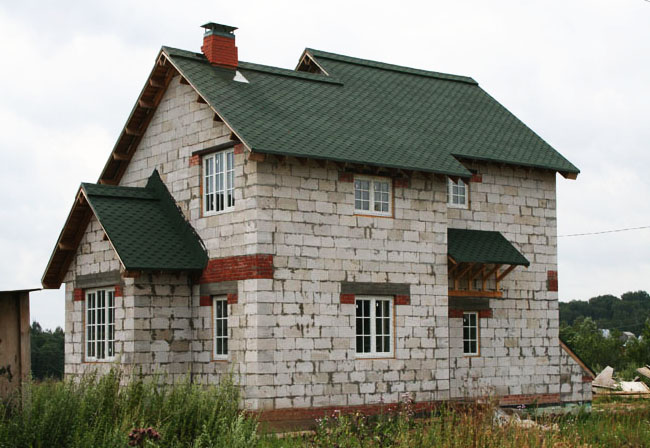 загородный дом из пеноблоков